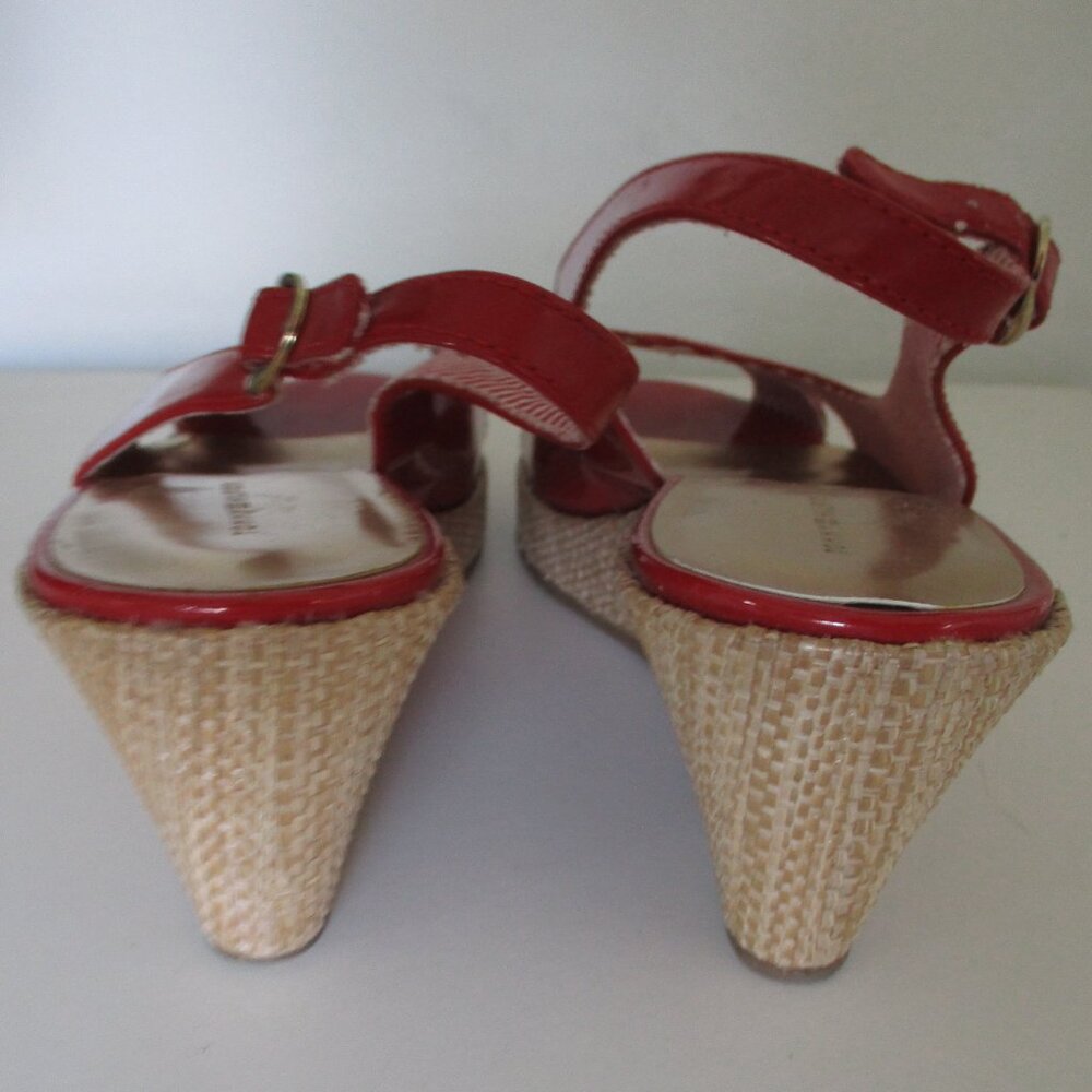 Tommy Hilfiger Chevella Womens Red Jute Slingback 2" Open-toe Wedge NWOB-Size 9M - Picture 8 of 9